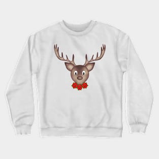 Reindeer with flowers Crewneck Sweatshirt